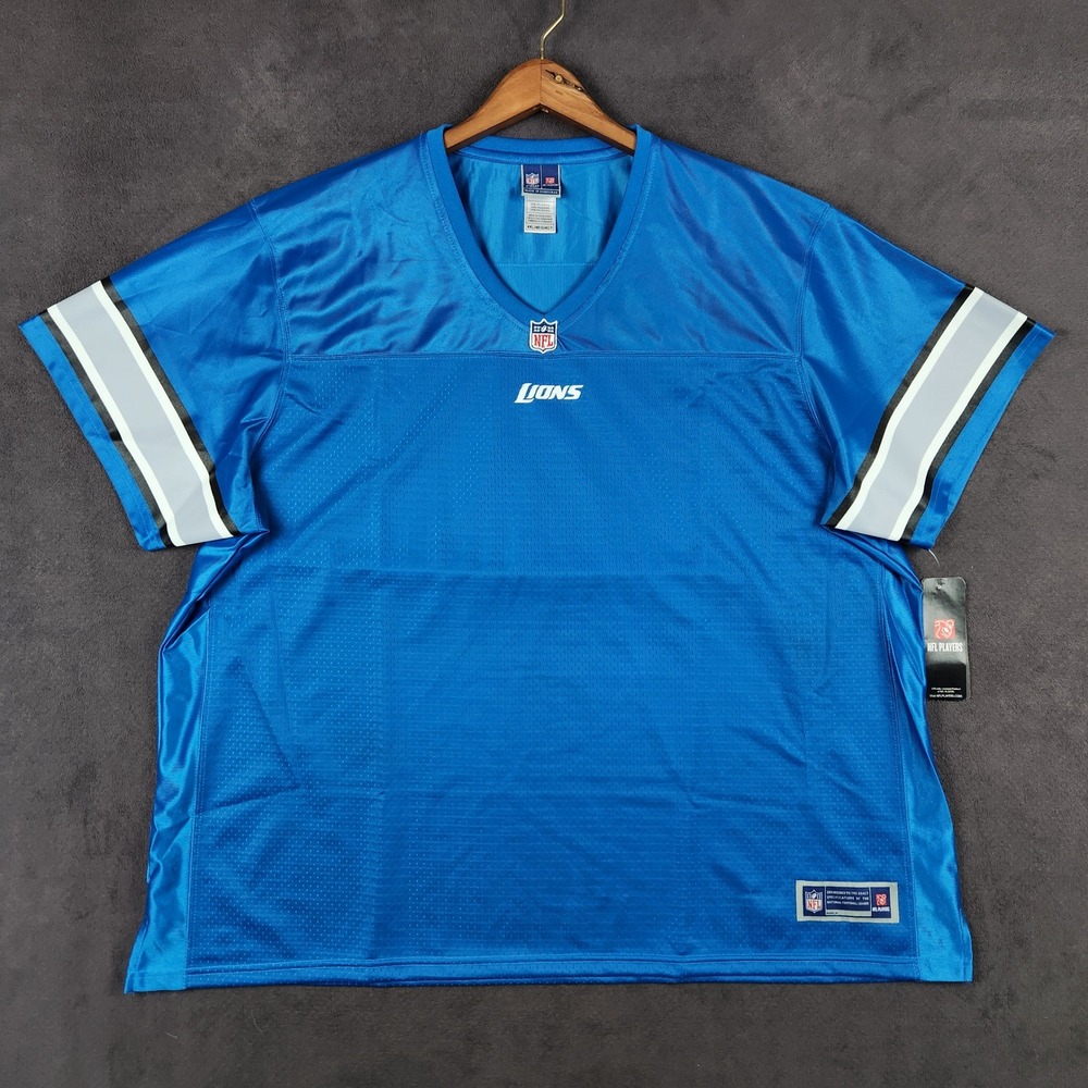 Detroit Lions NFL Pro Line‎ Football Jersey Womens 4XL Blue V-Neck Short Sleeve